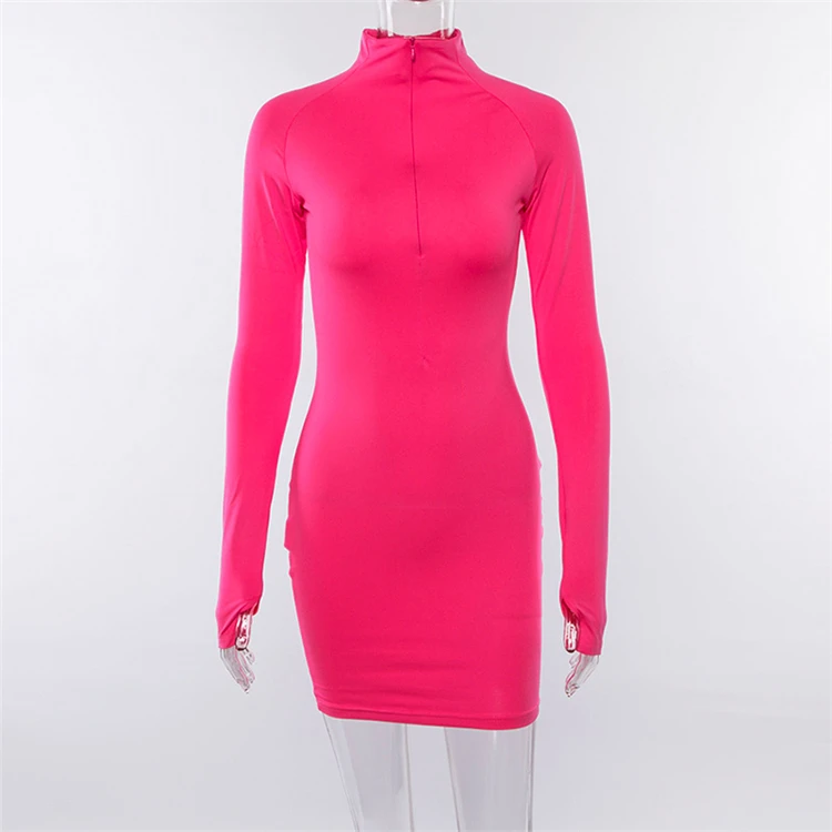 C4244 2020 new arrivals solid color women fitness mini evening dress for club party sexy clothing