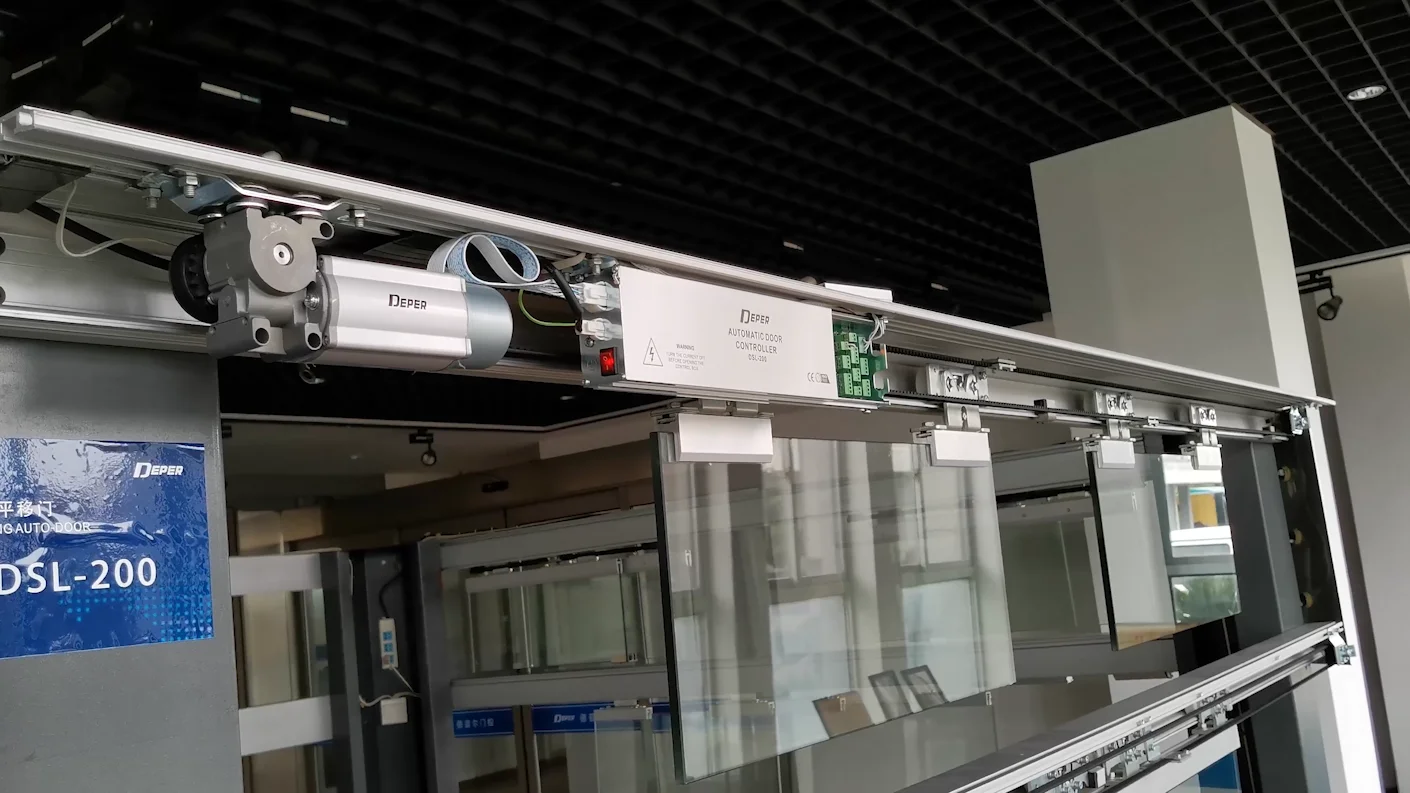 Aluminium Profile Automatic Sliding Door System With Motor Lock Buy Automatic Sliding Door