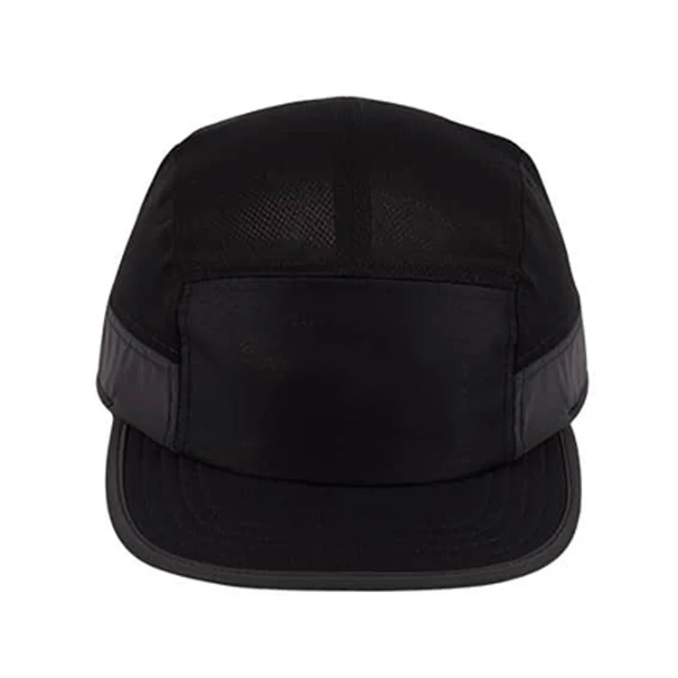 New Style Black Blank Hats Nylon Sports Outdoor 5 Panel Running ...