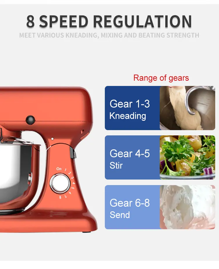 Desktop Noiseless Feet Stainless Steel stand mixer FM301 Metal and plastic housing metal gear system stand mixer table blender