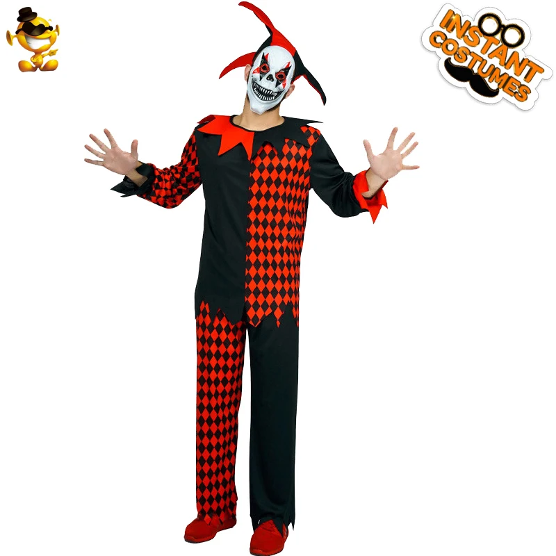 Adult Murder Clown Outfit Halloween Party Cosplay Red And Black Horror Evil  Clown Costume For Men - Buy Clown Costume,Evil Clown Costume,Halloween  Adult Fancy Dress Product on 