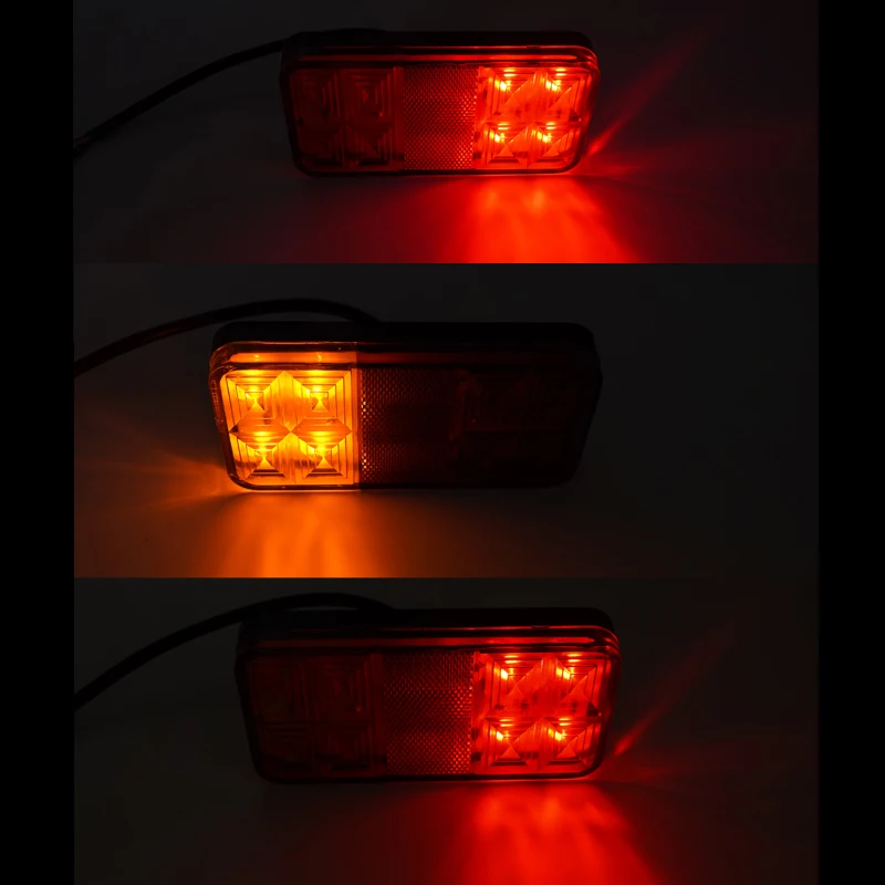 product high quality 12v two color rectangular trailer truck universal 8led tail light-32