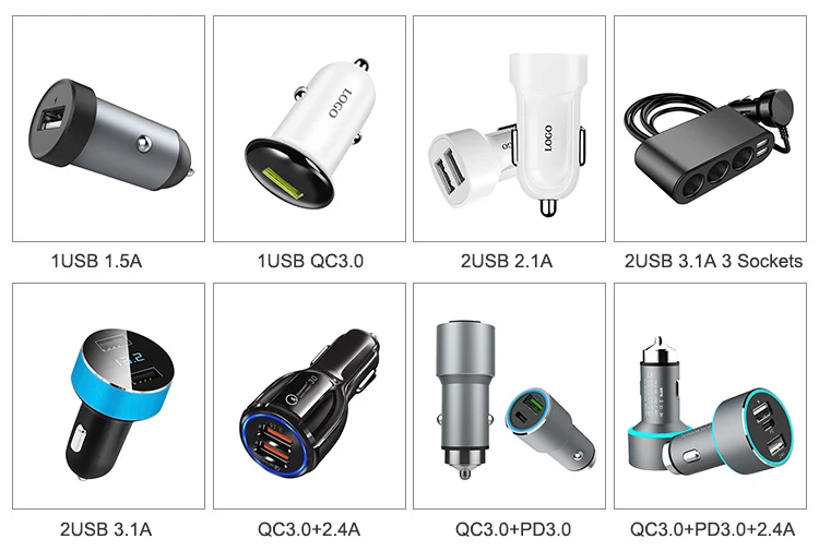 Universal 12V 24V DC 5V 3.1A Fast Charge Cigarette Lighter Adapter Dual USB Car Charger With 2 Cig And Voltage Screen Display