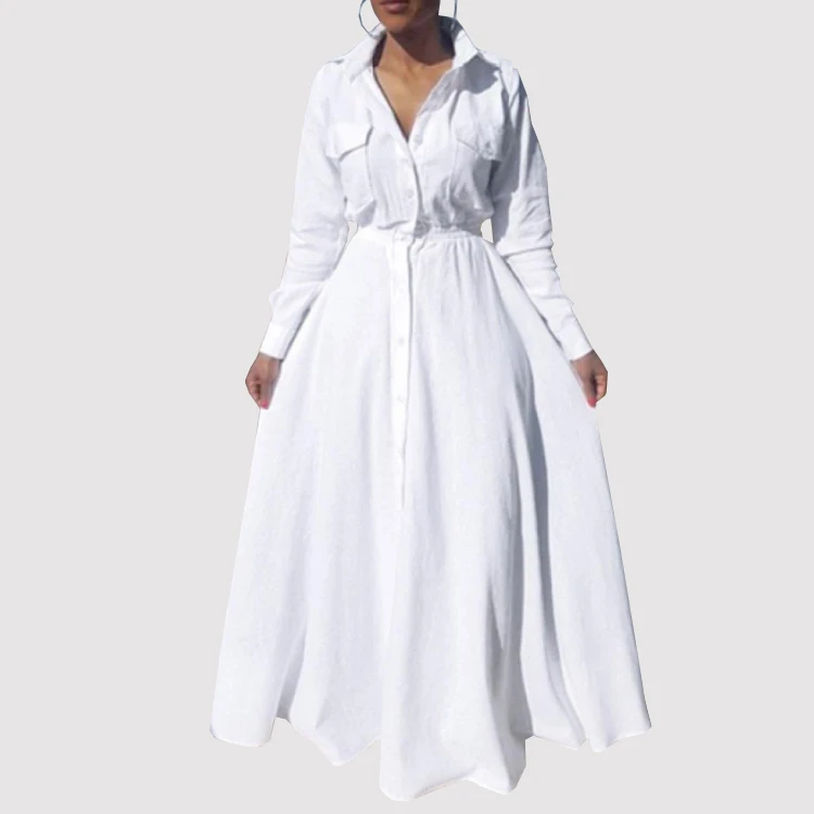 plus size white shirt dress