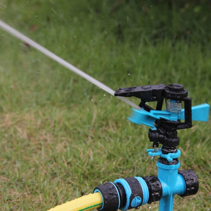 Plastic Garden Water Impact Sprinkler With Spike