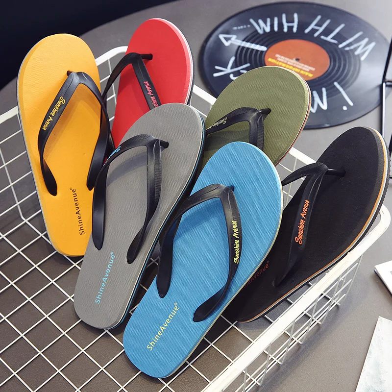 Luofu 2023 Man New Flip-flops Men's Outdoor Non-slip Soft Soles Beach ...