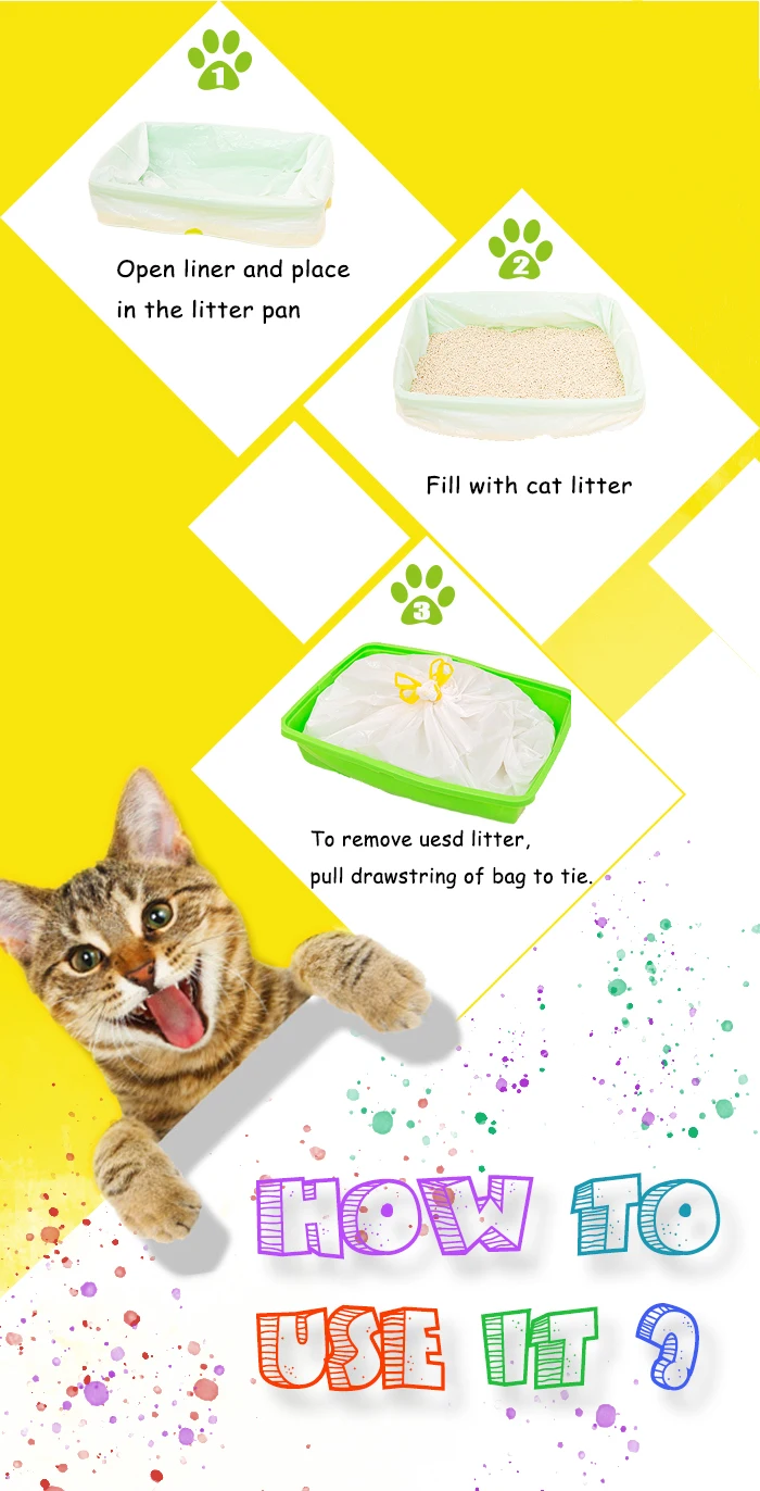 Plastic Cat Litter Liner Extra Heavy Duty Jumbo Cat Litter Box Liners