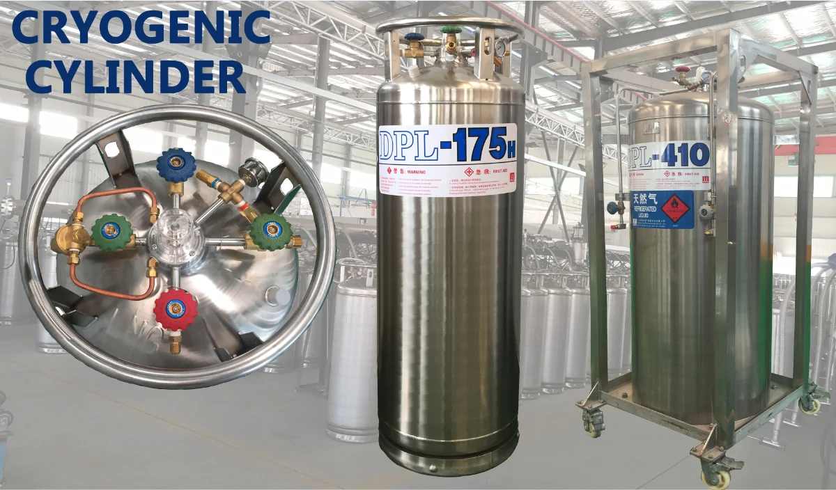 Horizontal Lin Cryotank Portable Cryogenic Ln2 Storage Cylinder Bulk ...