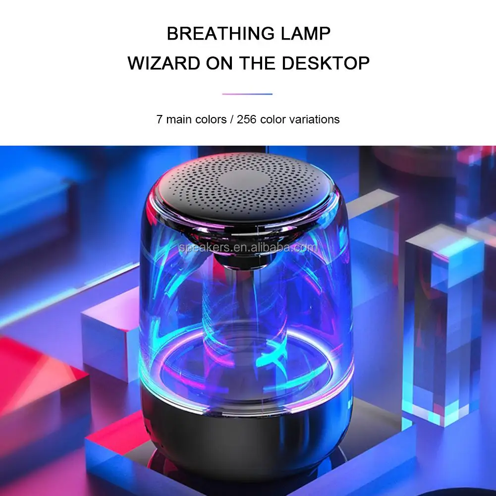 C7 Portable Bluetooth 5.0 Speaker Transparent LED Luminous Subwoofer TWS 6D Surround HIFI Stereo Cool Audio For Mobile Phone - ANKUX.COM
