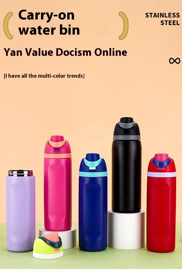 Outdoor Red Five Star Water Bottle Portable Camping Hiking Travel Water Bottle main image 1