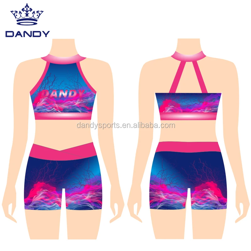 cheer sports bras and shorts