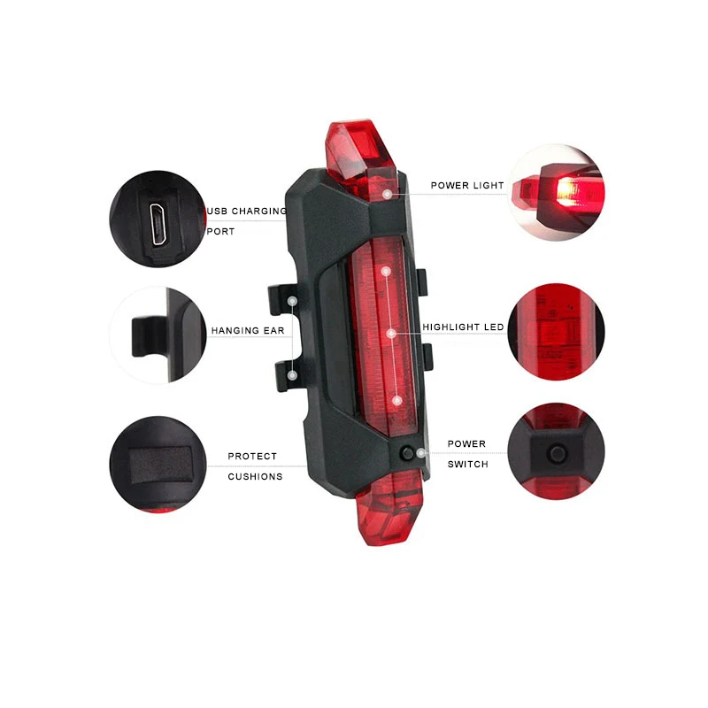 Low Price Good Quality Bike Usb Signal Tail Light Set For Cycle, Cheap Colorful Bicycle Accessories Rear Led Lights