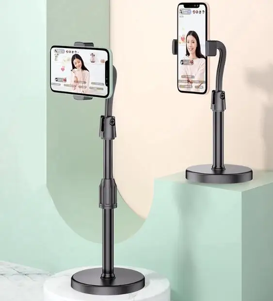 Mobile Phone Stand Broadcast Desk Table Clip Bracket Table Mount Cell Phone Support Holder