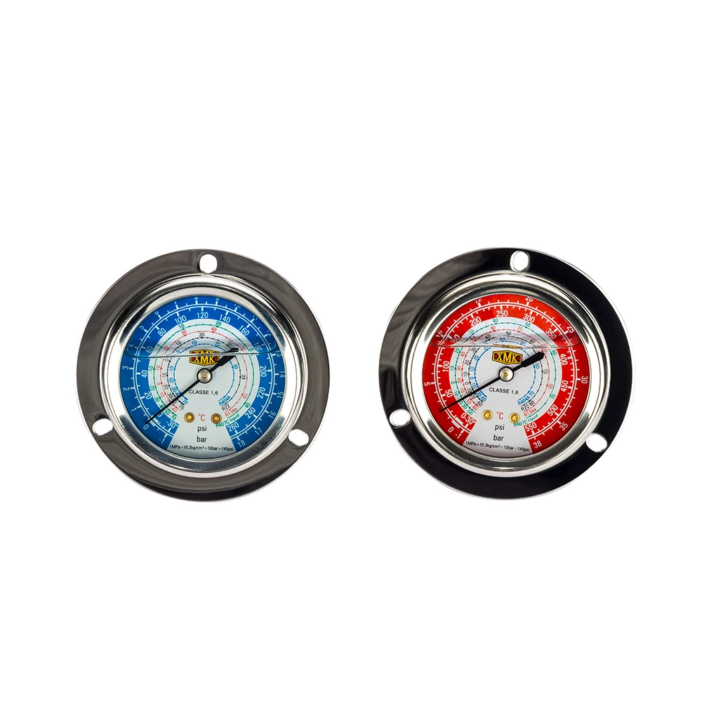 Refrigeration High Pressure/ Low Pressure Oil Filled Pressure Gauge