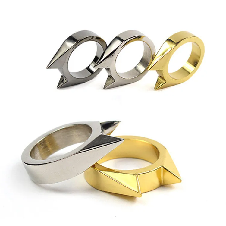 Women Lady Self defence Protect Weapon ring Window Breaker Finger Survival Fight Combat Outdoor Emergency EDC Tool