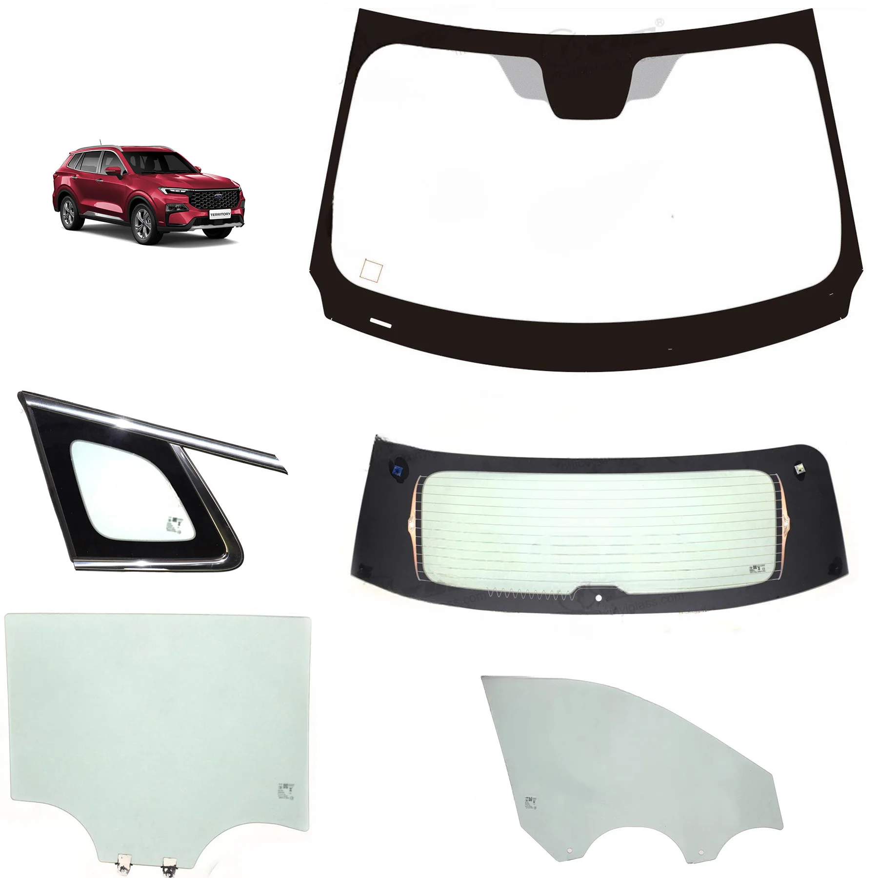 Ford Territory Windshield Glass Sunroof Car Glass Auto Glass Car Parts