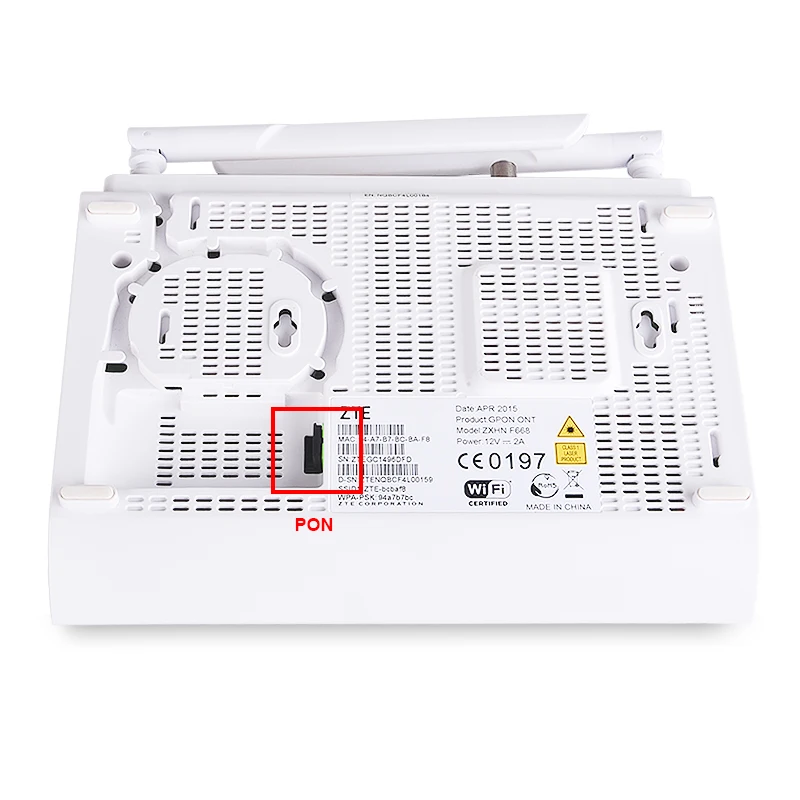 ZTE F668 V5.2 4GE+2TEL+CATV+Wifi gpon ont rf fiber optic network  modem voice wifi catv gpon onu
