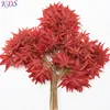 simulated feel maple leaf artificial trees decoration fake leaves for wedding&home outside green plant
