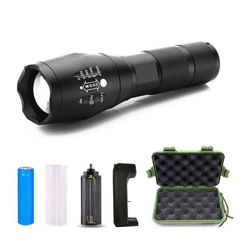 Super Bright Zoom Powerful Torch Tactical led Pocket Flashlight, Brightenlux High Power Flash light Rechargeable Torch Led