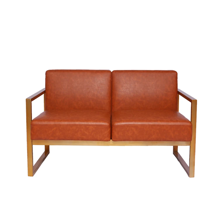 Waiting Room Simple Design Office Sofa Lounge Retro Style Modern Brown