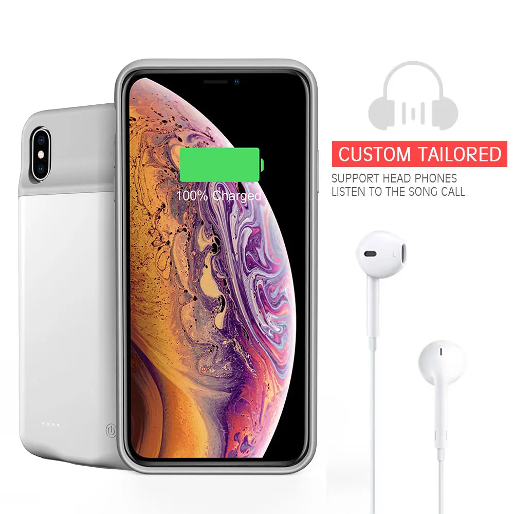 De alta calidad de Audio 18650 cargador de bater&iacute;a de la cubierta caso Powerbank para iPhone 6 6S 7 8 Plus X XS X XR max caso de Banco de potencia de - ANKUX.COM