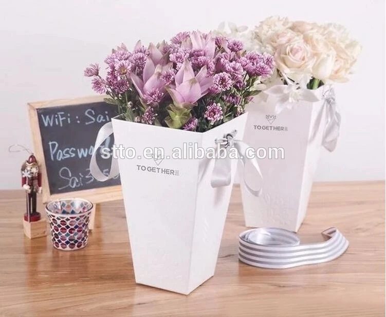 Vase Shaped Cardboard Flower Bouquet Boxes Buy Vase Shaped Flower Box