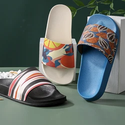Factory wholesale Summer beach Soft sandals custom print logo men slippers