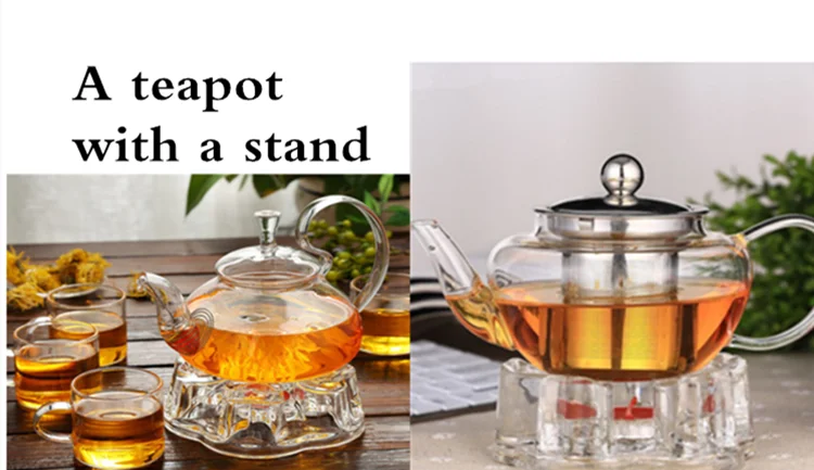 Direct Deal High Borosilicate Pyrex Transparent Hot Tea Pot Set Glass