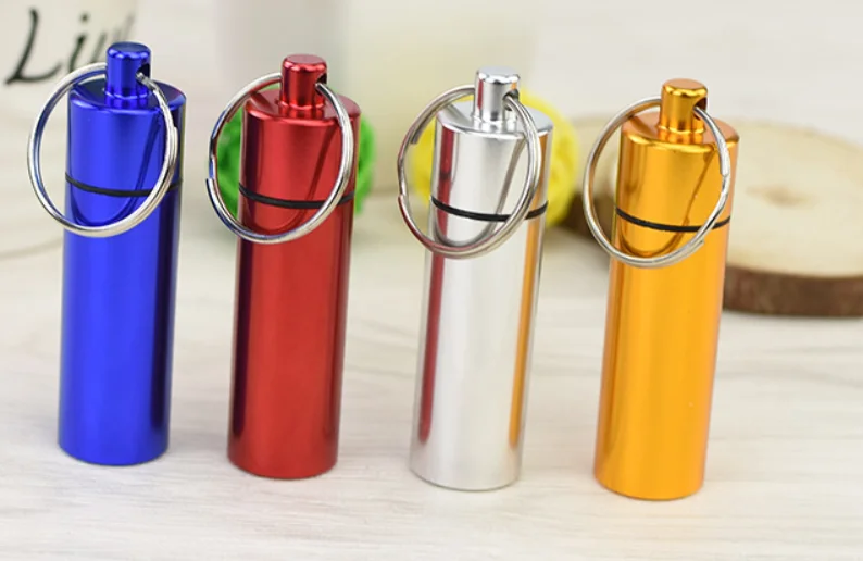 Factory Made Small Size Metal Aluminium Tube Case For Ear Plugs Pills