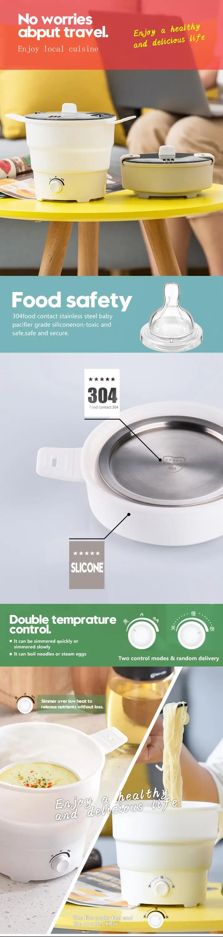 portable folding hot pot