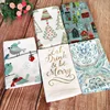 Super absorbent soft 100% organic cotton Merry Christmas tea towel dish towel in different designs from China supplier