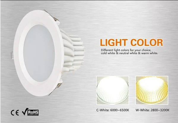 AC90~260V lamp in white china manufacturer 20W LED Downlights
