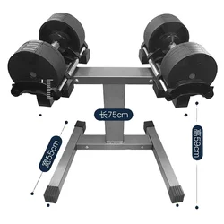 Adjustable custom dumbbells 80lbs steel exercise dumbbell set with stand