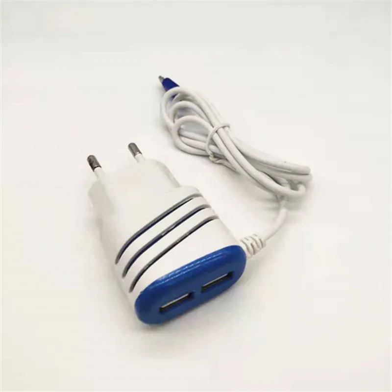 
5v2.1a portable usb charger usb quick charge head cable wall type power adapter 