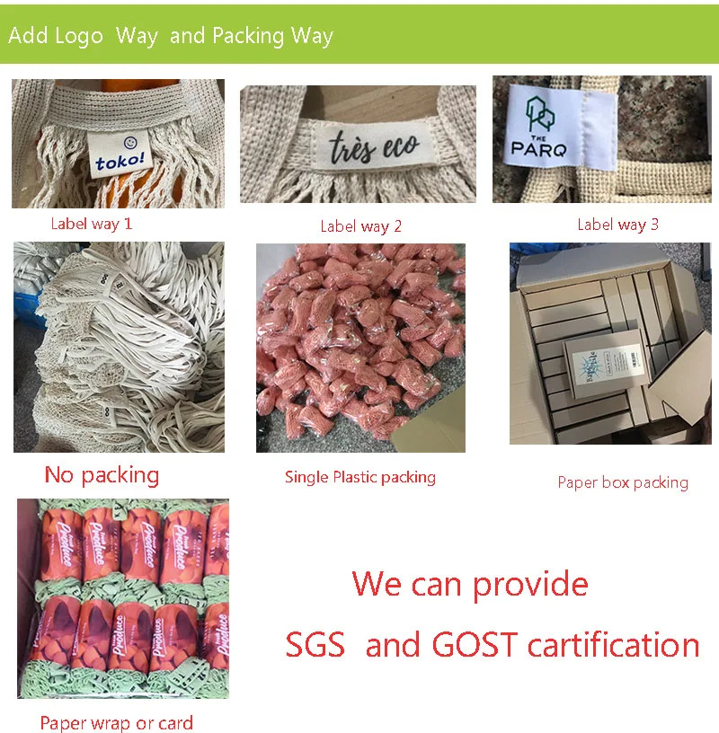 Reusable String Shopping Grocery Bag Shopper Tote Mesh Net Woven Cotton Bag Fruit Mesh Storage