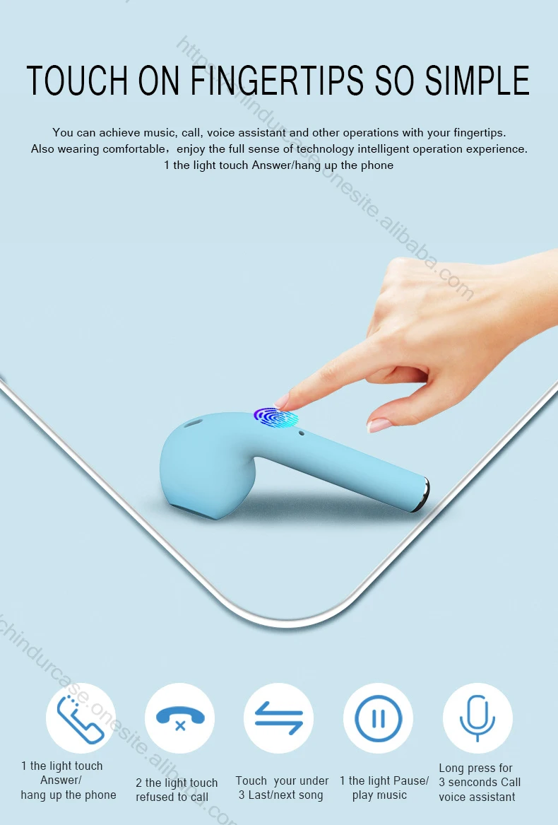 2020 Newest Original design Inpods 12 TWS V5.0 Colourful Frosted Feel Stereo True wireless Earbuds Headphone Earphone - ANKUX.COM