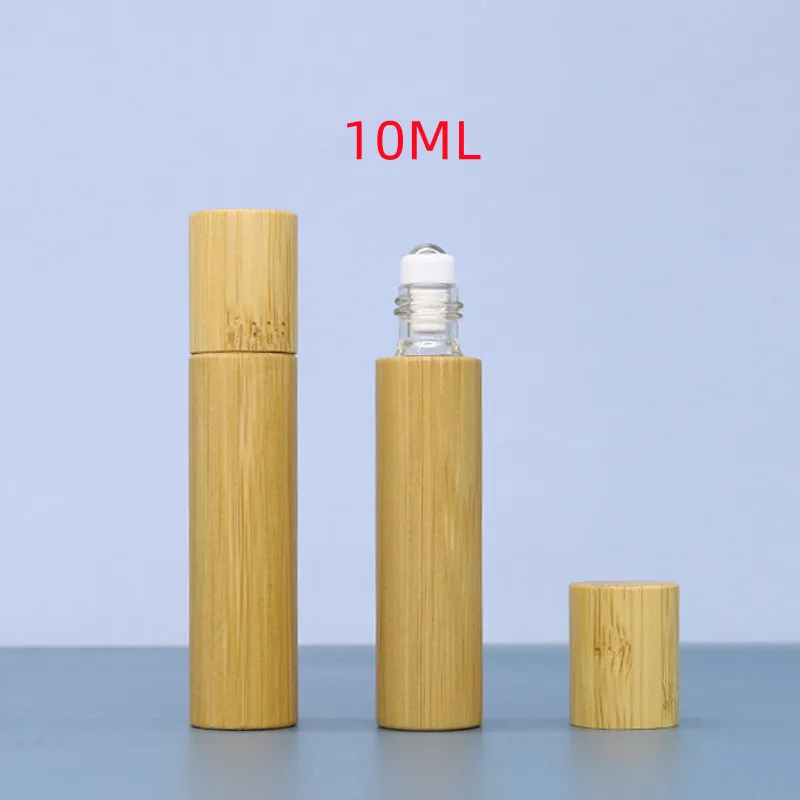 1ml 2ml 3ml 5ml 10ml  refillable bamboo roll on bottle essential oil clear glass roller bottle with bamboo cap Hf7bd12e736c4494bac3e1fa475a1c0b7n