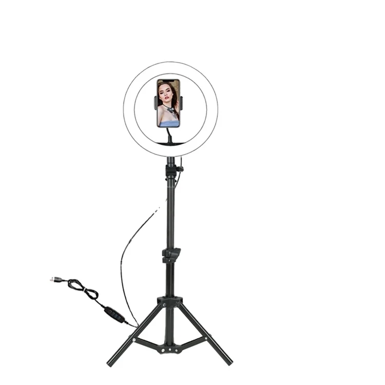 Portable adjustable 12 inch fill selfie tripod stand led ring lights