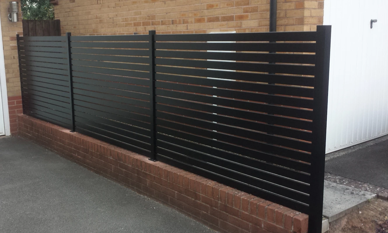 Widely Used Privacy Fence Panels / Powder Coated Metal Black Aluminium ...