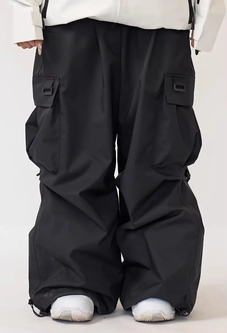 Pockets Fusing New Mens' Ski Pants Unisex Snowboard Professional Waterproof Loose 100% ...