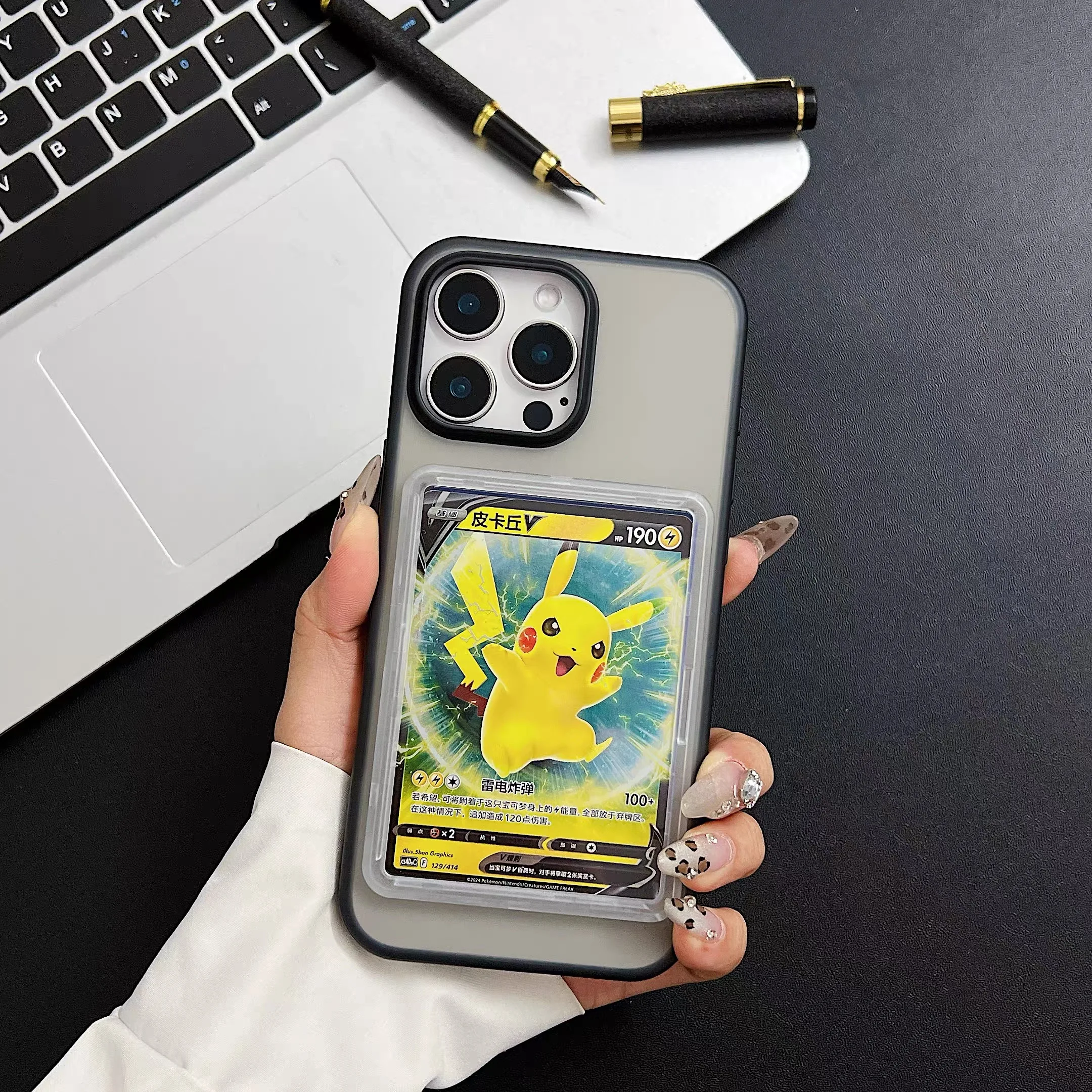 For Game Card Holder Cartoon Hot Stamped Shockproof TPU Phone Case for  17/16/15/14/13/12 New Design