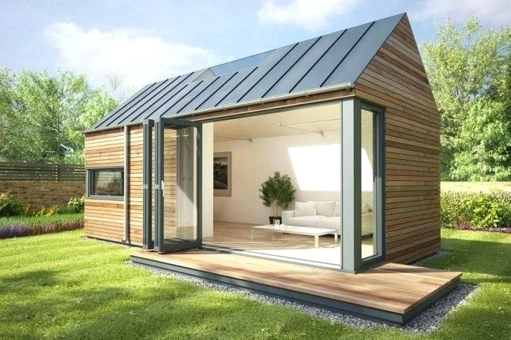 优质铝合金门窗的现代预制房屋出售