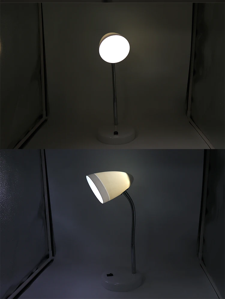 Biumart Contemporary Battery Powered Retro Aluminum Neck White Led