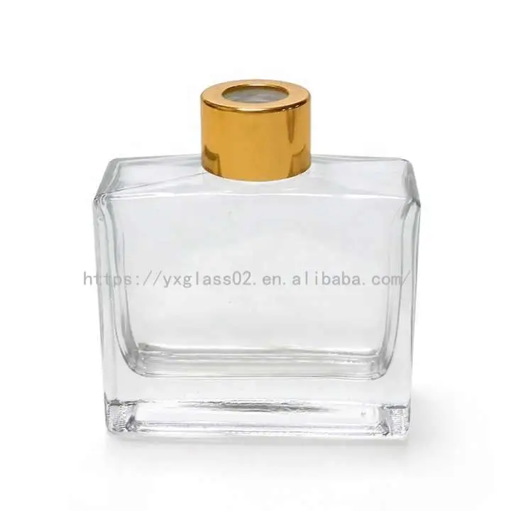 OEM 10ml15ml20ml50ml100ml flat shoulder rectangle essential oil/perfume empty glass bottle support custom cap color with reducer supplier