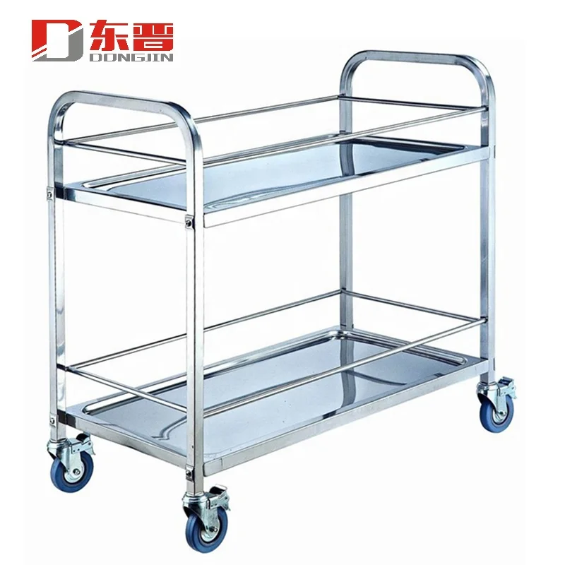 
Dental Stainless Steel Mobile Disinfection Hostess Table Trolley For Hospital Hotel 