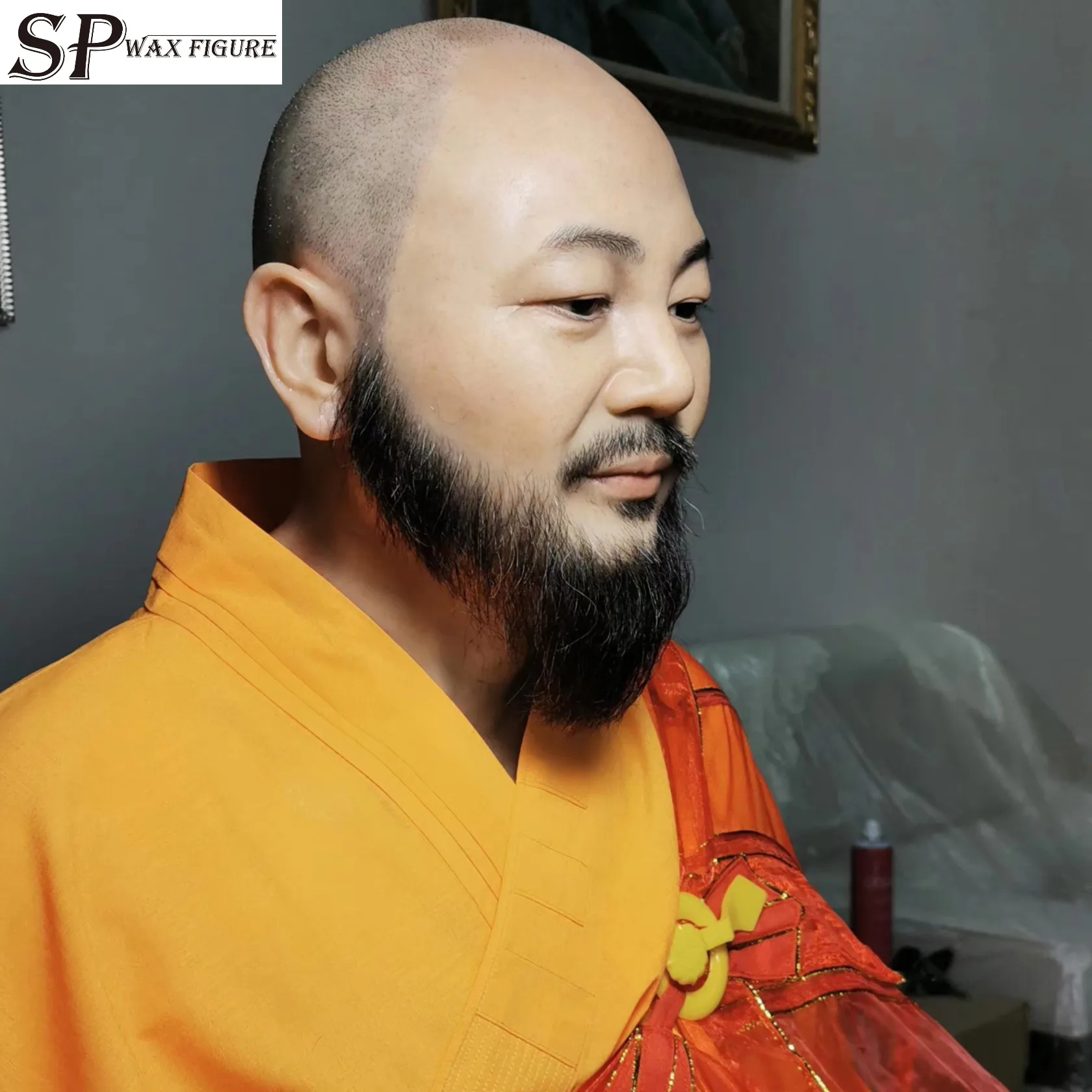 Super Realistic Living Buddha Monk Human Lifesize Silicone Wax Figure