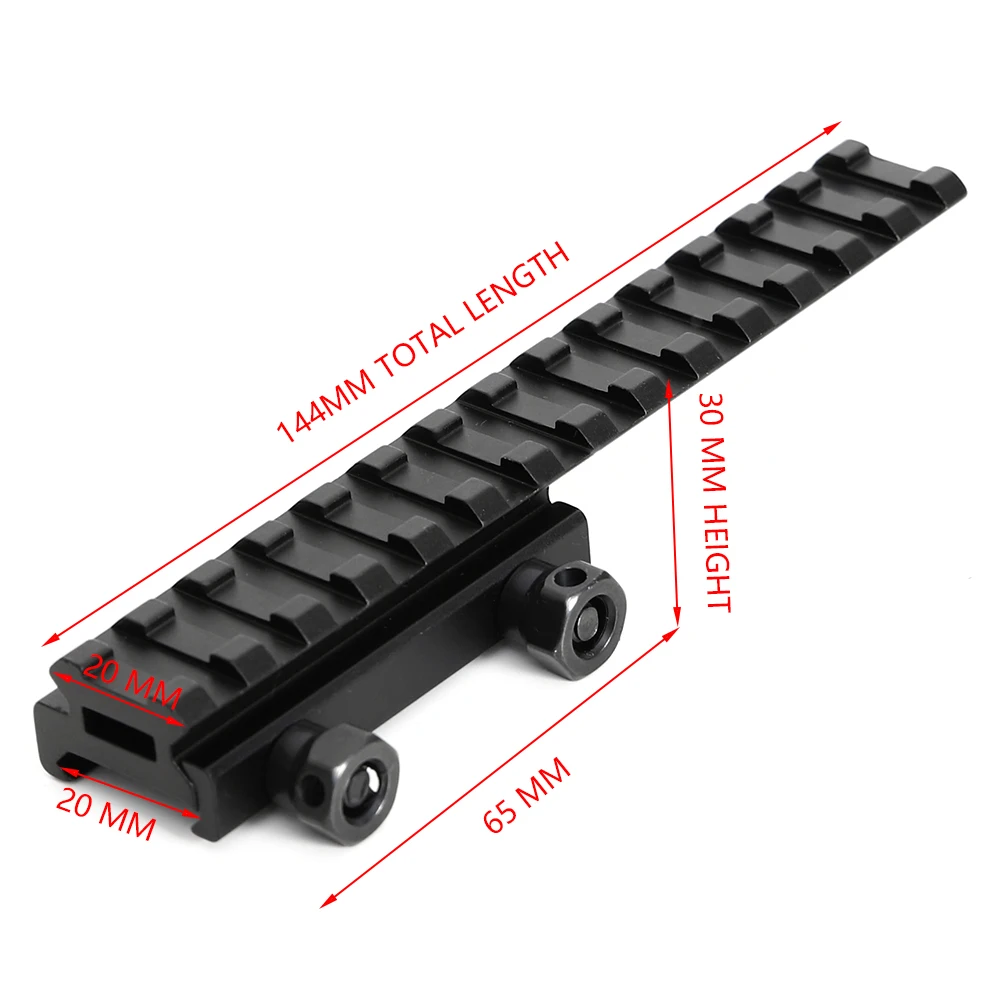 Tactical 20mm Weaver Picatinny Rail Scope Mount Extender Riser Hunting