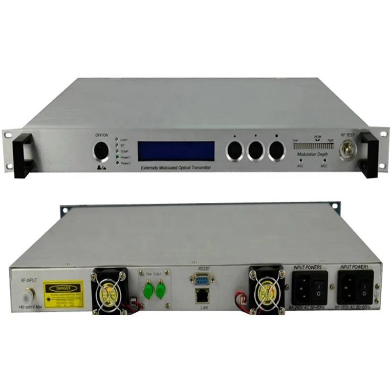 1550nm External Modulation Optical Transmitter 2 Outputs Rf To Fiber Optical Transmitters Long