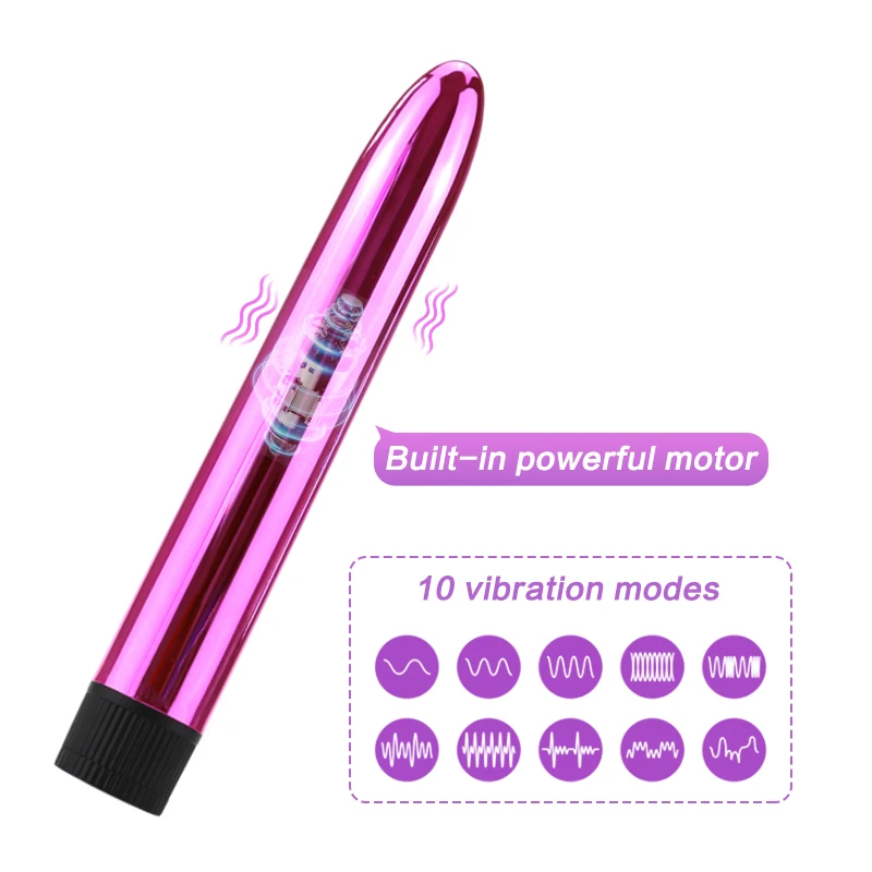 7 Inch Wholesale Bullet Silver Vibrator For Women Erotic G Spot Dildo Vibrator Lesbian Adult