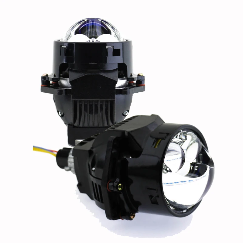 Car 3.0inches 75w Led Projector Bifocal Lens Headlight Laser In Matrix Nondestructive Universal